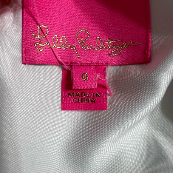 Lilly Pulitzer Brandi Shift Resort White Foil Printed Polka Dot Size 6 - Picture 7 of 9